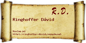 Ringhoffer Dávid névjegykártya
